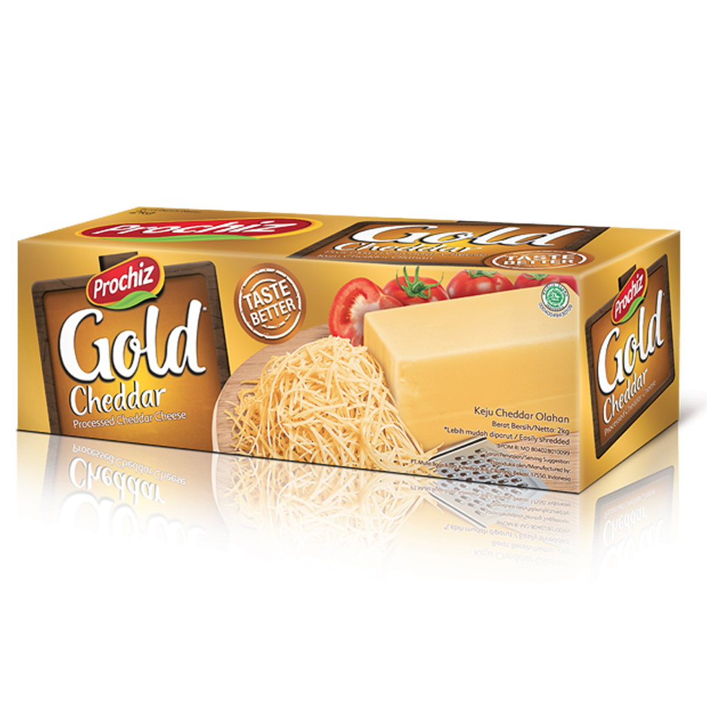 Jual Prochiz Gold 2 kg Keju Cheddar Balok Cheese Kuning 2kg | Shopee ...