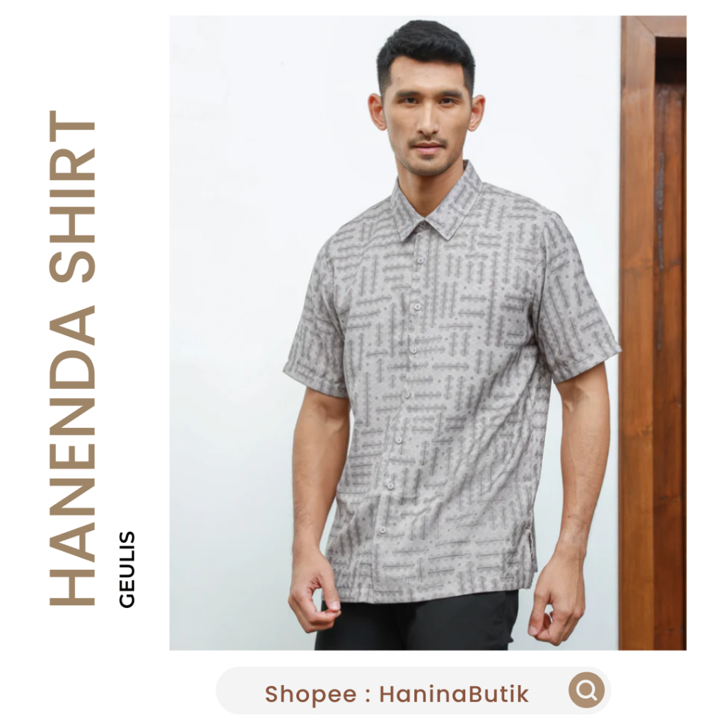 Jual (𝗦𝗜𝗔𝗣 𝗞𝗜𝗥𝗜𝗠) HANENDA SHIRT TAUPE by GEULIS | Calitra Rajo Series ...