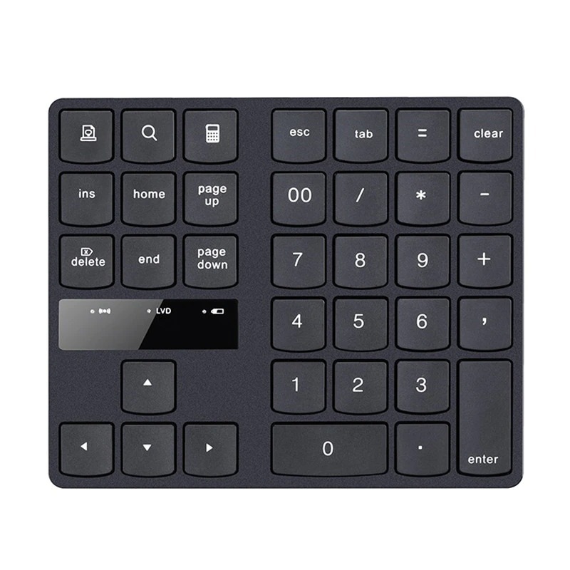 Jual Keypad Numerik Multimedia Wireless 2.4GHz 35 Buttons - R57 - Black ...