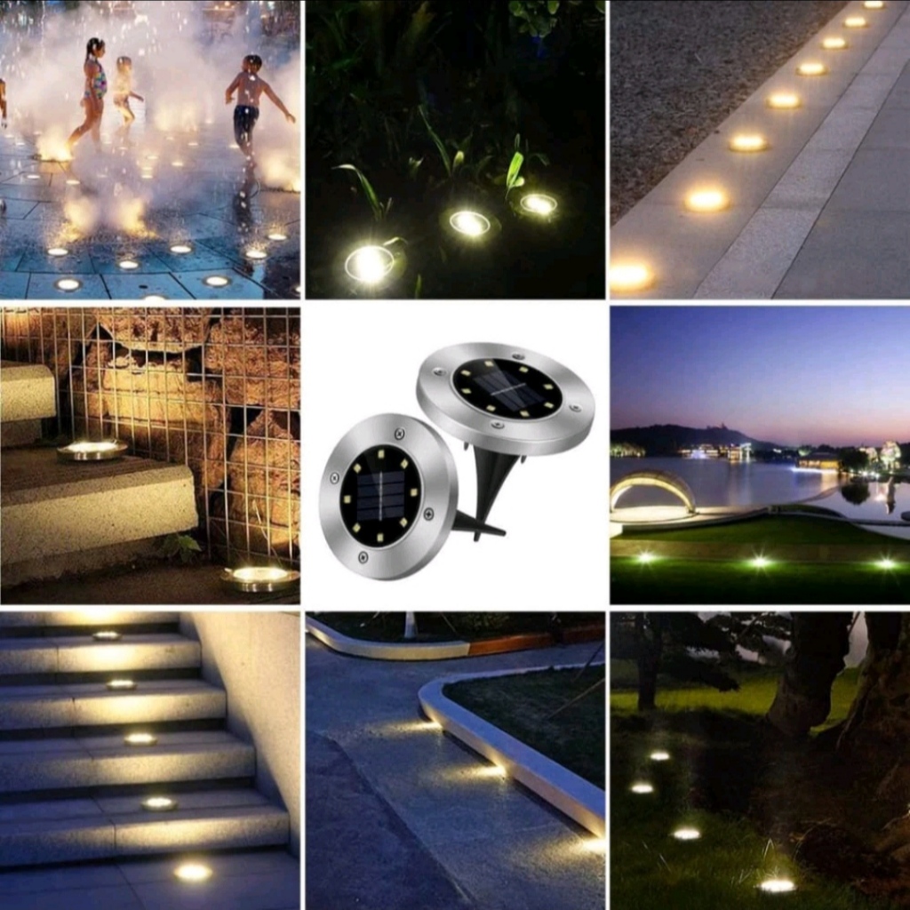 Jual Lampu taman LED solar/Lampu tanam tancap energi matahari | Shopee ...