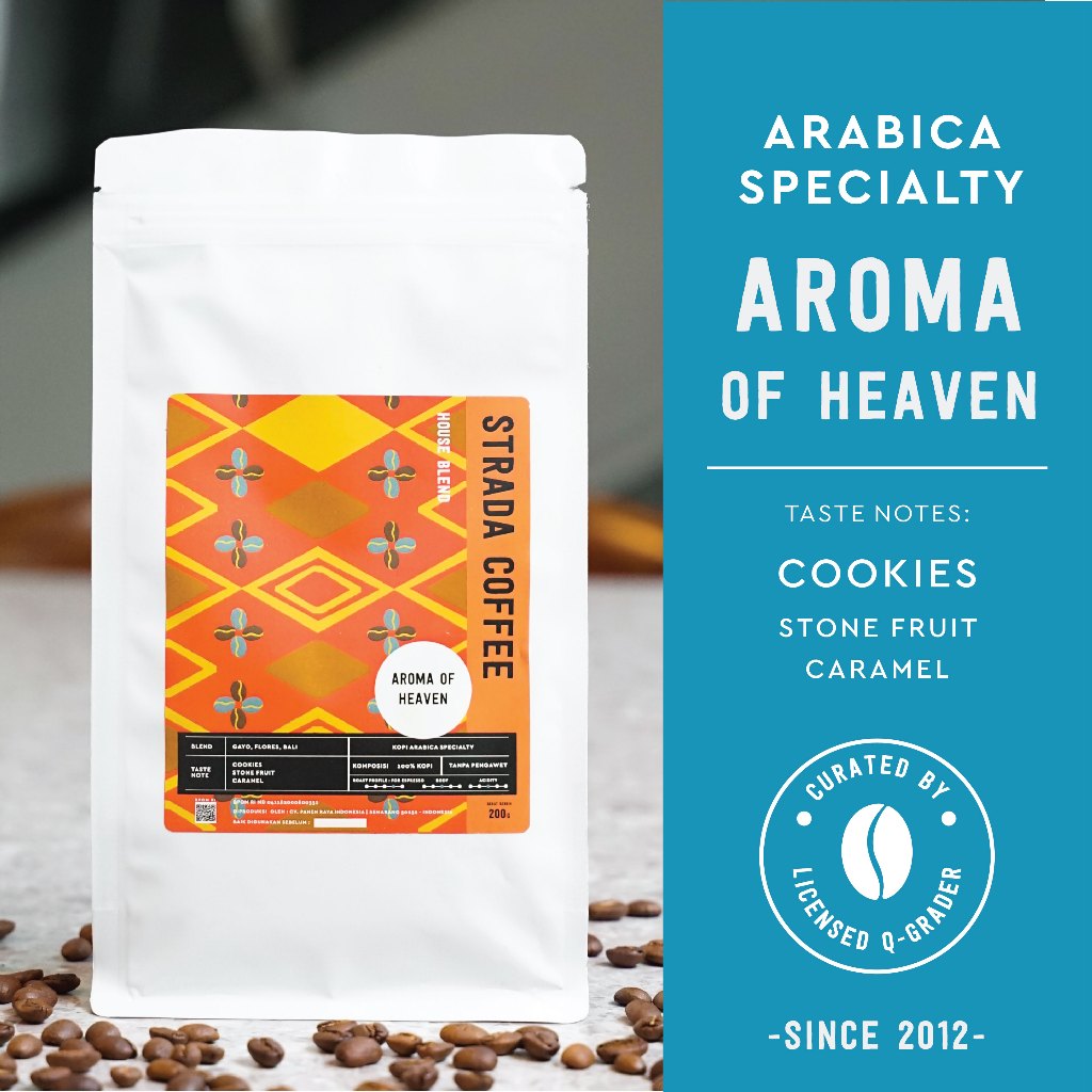 Jual Kopi Blend Aroma of Heaven 200gr Strada Coffee | Shopee Indonesia