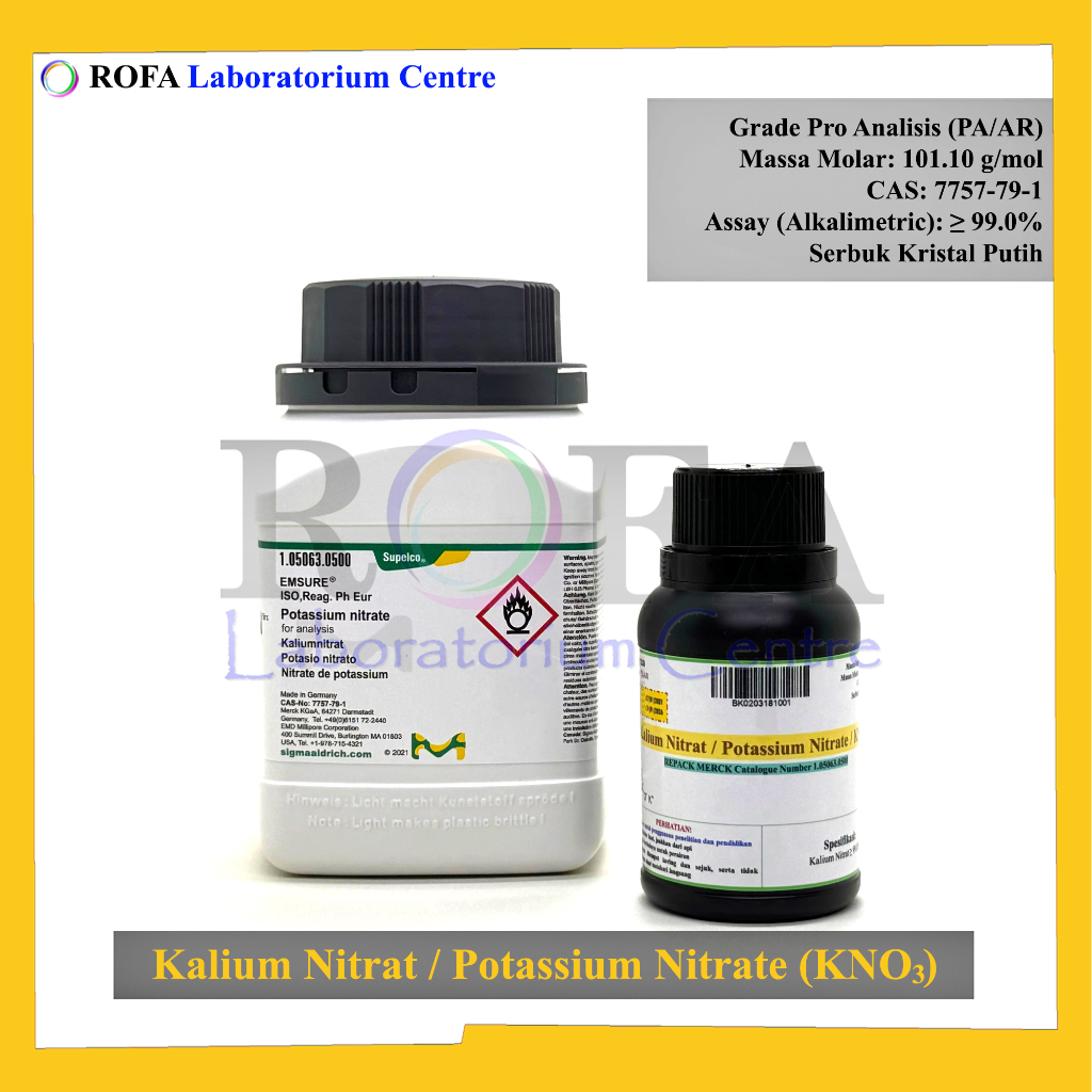 Jual Kalium Nitrat / Potassium Nitrate / KNO3 Pro Analis Merck Eceran ...