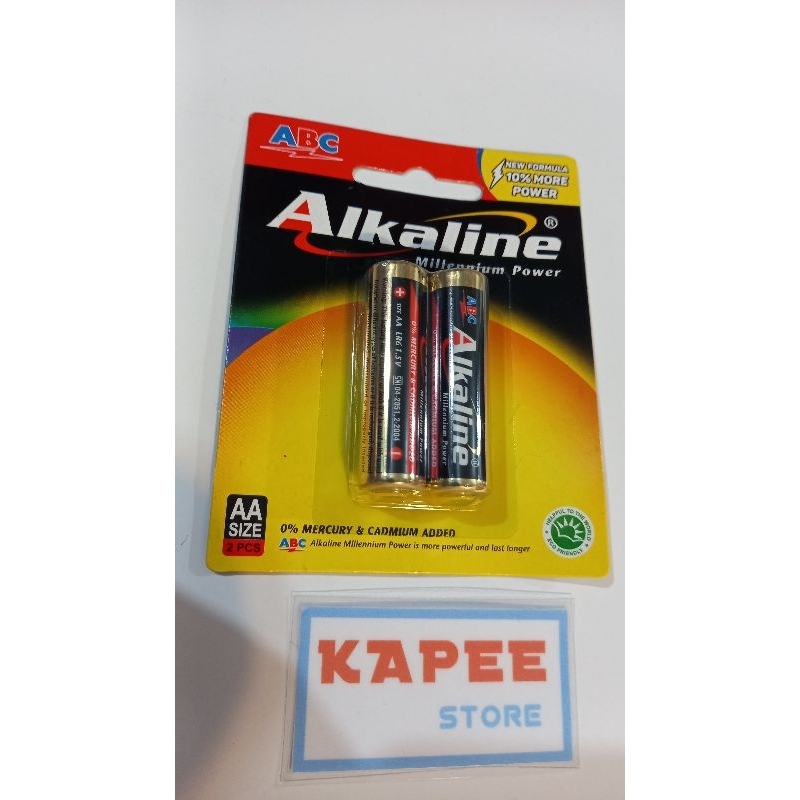 Jual Batu baterai ABC Alkaline AA | Battery ABC Alkaline AA ( isi 2 pcs ...