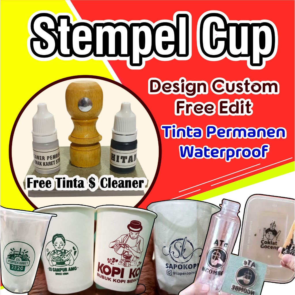 Jual Stempel Cup Plastik Free Tinta Shopee Indonesia