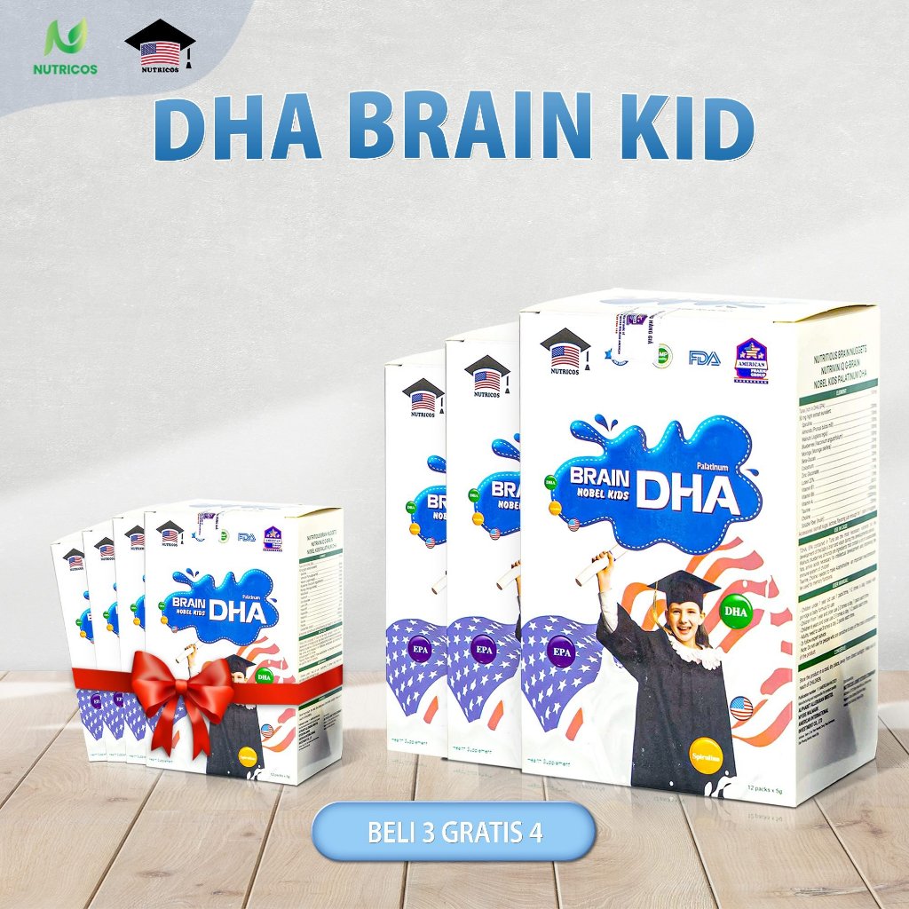 Jual DHA pengembangan Otak Anak Beli 3 Dapat 4 DHA Brain Kid