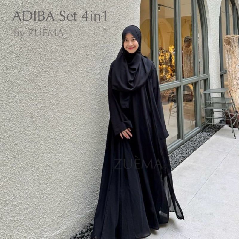 Black popular and nude abaya