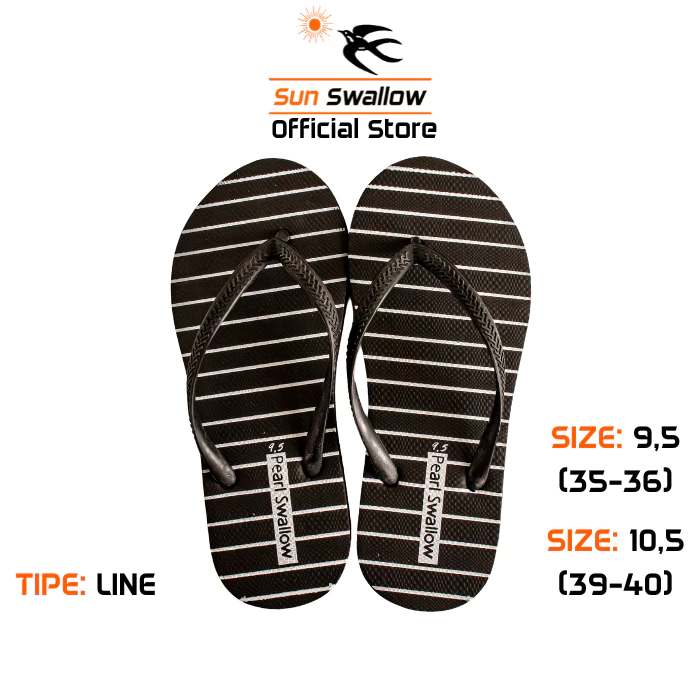 Sandal Jepit Motif Garis 