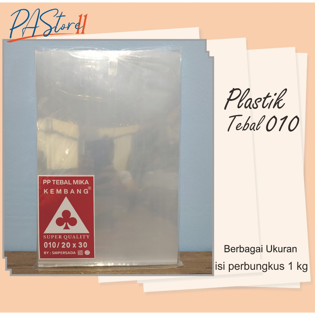 Jual Plastik Pp Bening Tebal 010 Berbagai Ukuran Merk Kembang Merah Shopee Indonesia 8802