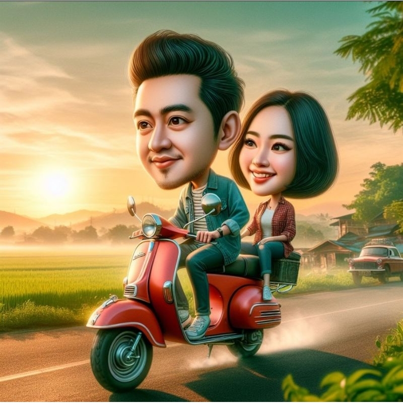 Jual Edit Foto Jadi Karikatur 3D lucu dengan AI + Cepat berkualitas ...