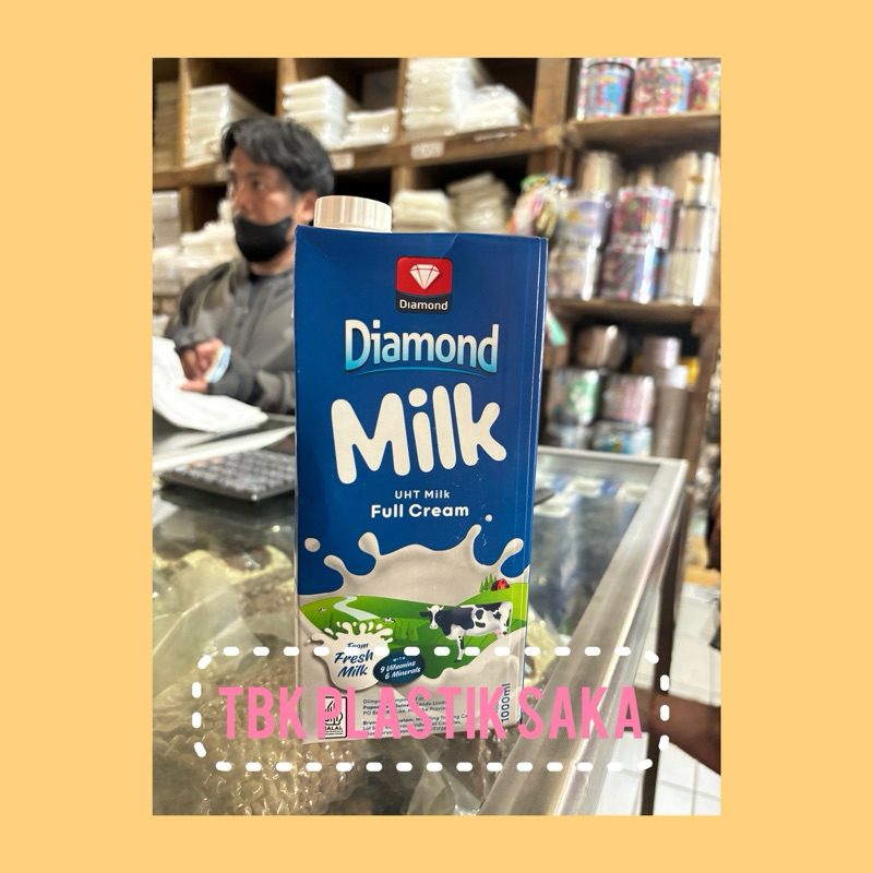 Jual susu UHT / susu UHT full cream / susu UHT Diamond | Shopee Indonesia