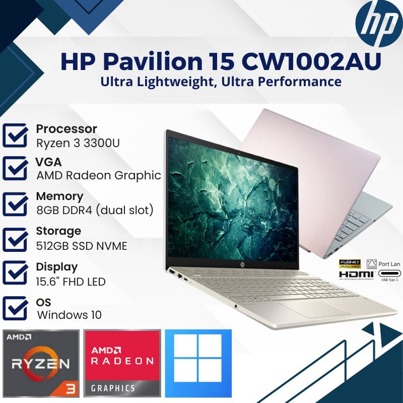 Hp pavilion amd shops ryzen 3 3300u