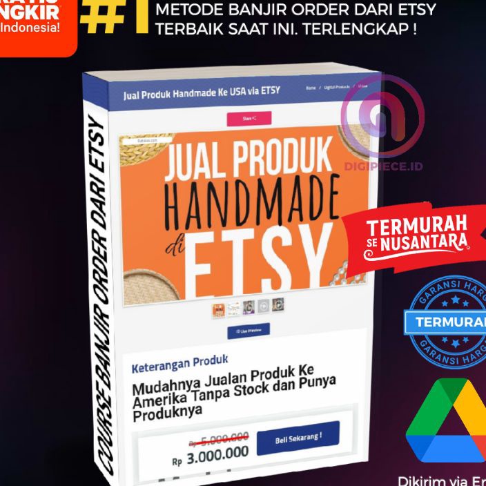 Jual Ekstra TUTORIAL BANJIR ORDER DARI ETSY tanpa punya produk Metode