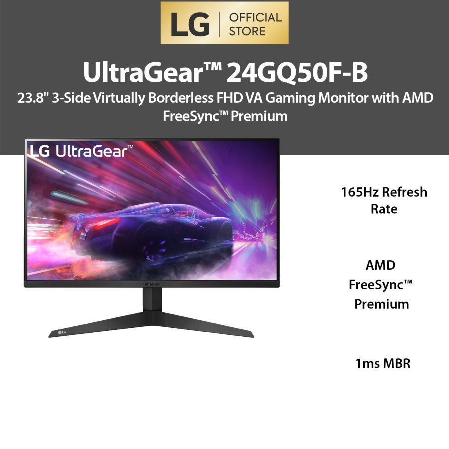 Jual Monitor Gaming LG UltraGear 24GQ50F-B 23.8" Full-HD FreeSync 165Hz ...