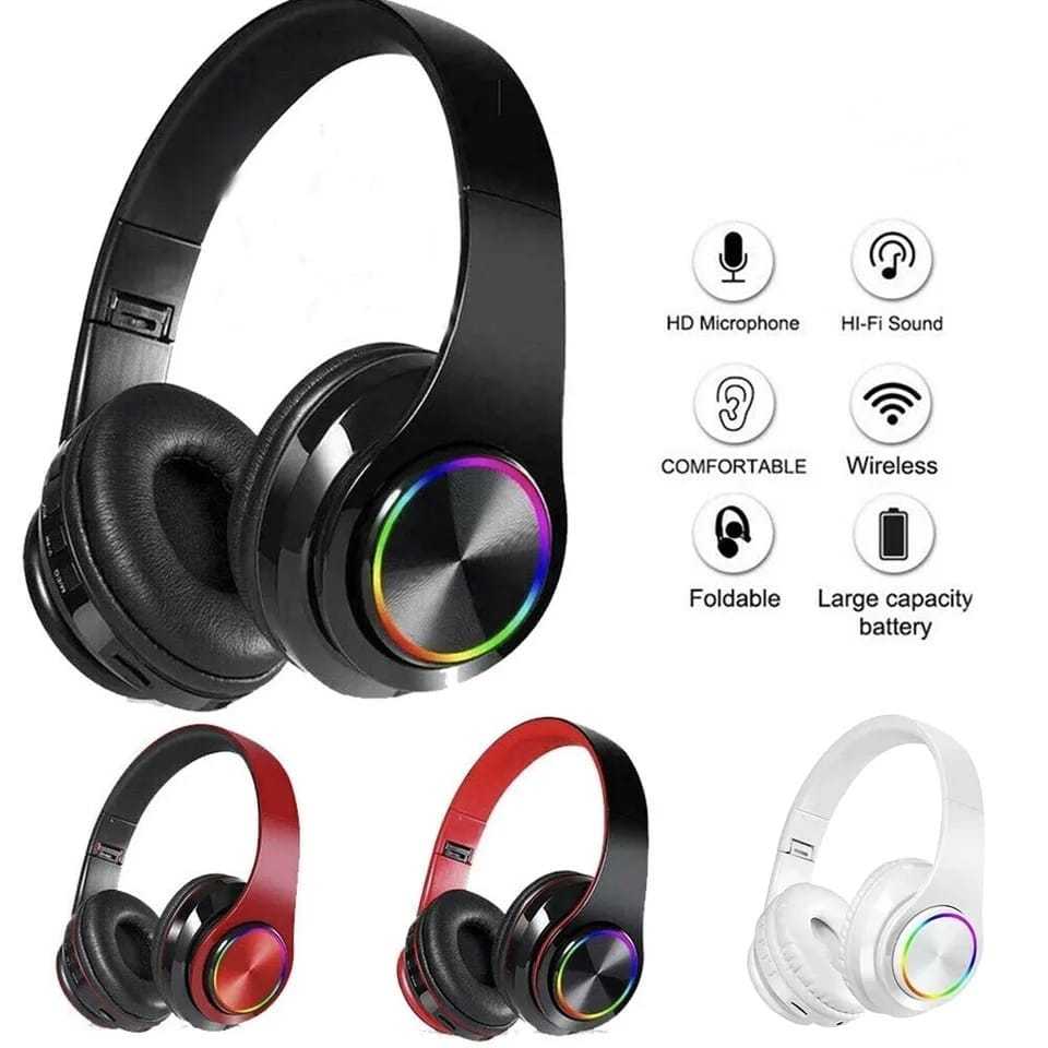 Jual B39 Wireless Headset LED Bluetooth Headphone HiFi Bass Music ...