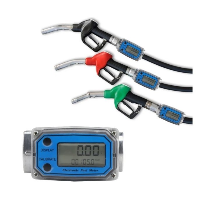 Jual Turbine Flow Meter 1" Inch Digital Fuel Diesel Solar Water Alat ...
