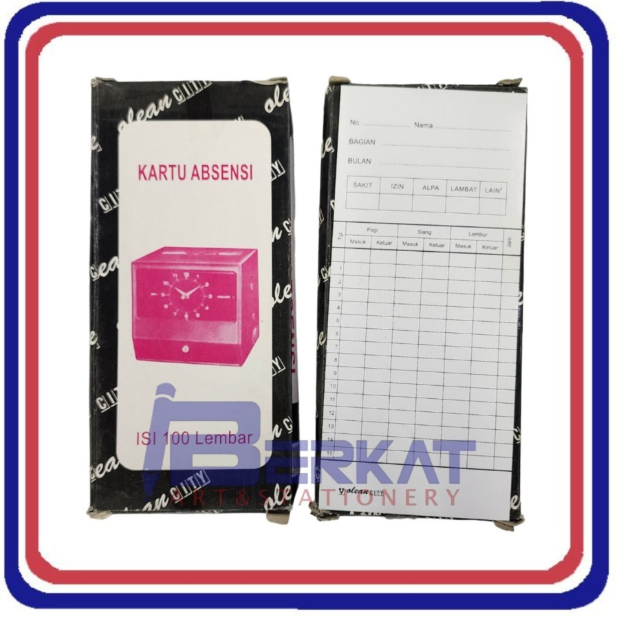 Jual Kartu Absensi Amano Kertas Absen Manual Isi 100 Lembar | Shopee ...