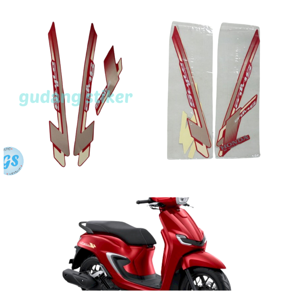 Jual STICKER STRIPING HONDA STYLO 160 TAHUN 2024 MERAH LIS MOTOR ...