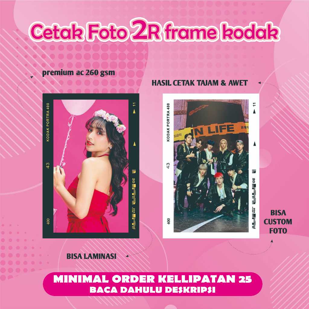 Jual CETAK FOTO 2R FRAME KODAK | BINGKAI MODEL KODAK | Shopee Indonesia