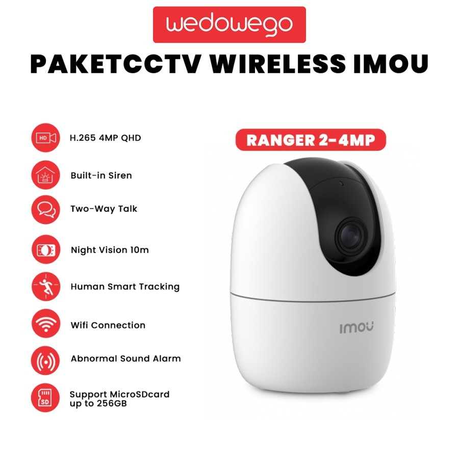 Jual IP Camera CCTV Wi-Fi Indoor IMOU Ranger 2 Smart Tracking H.265 4MP ...
