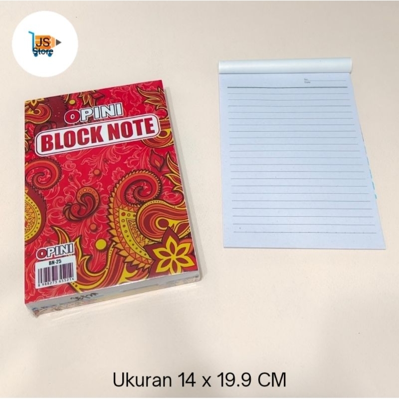 Jual Block Note Garis Ukuran A5 Sedang / Block Note Buku Catatan Sedang ...