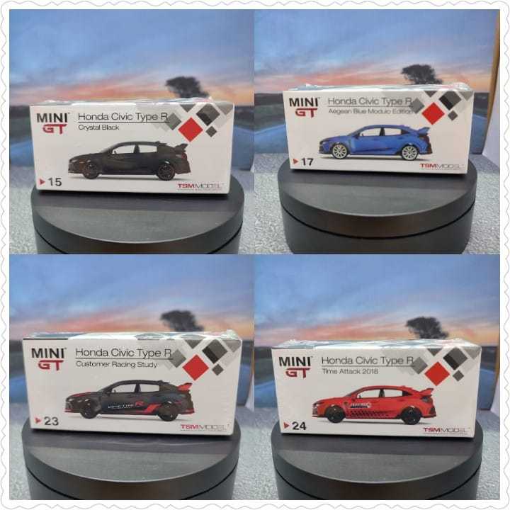 Mini GT 1:64 – Honda Civic Type R N°24 – Orange – Neuf Sous Blister