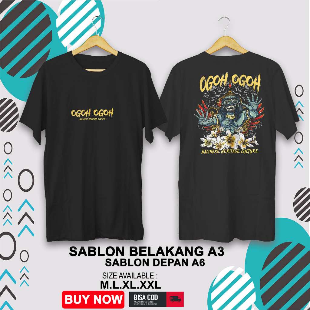 Jual T-Shirt Ogoh Ogoh Balinese Heritage Culture | Kaos Indonesia ...