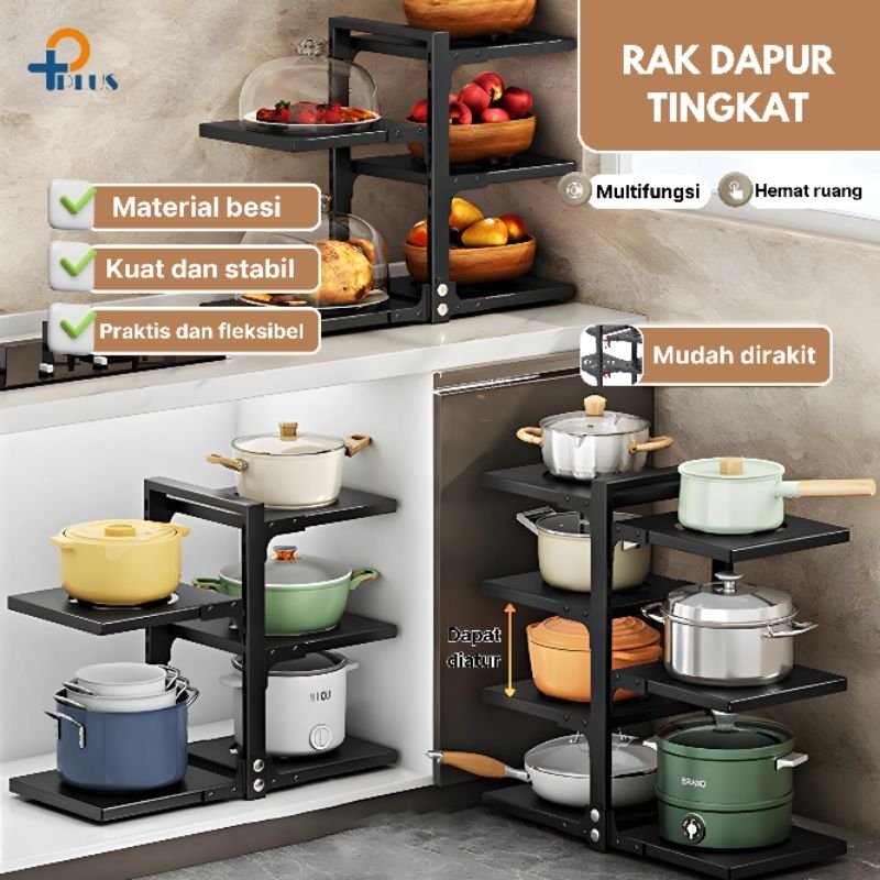 Jual Pplus Wastafel Dapur Di Bawah Rak Rak Pot Kabinet Atas Rak Panci Multi Fungsi Rak Panci