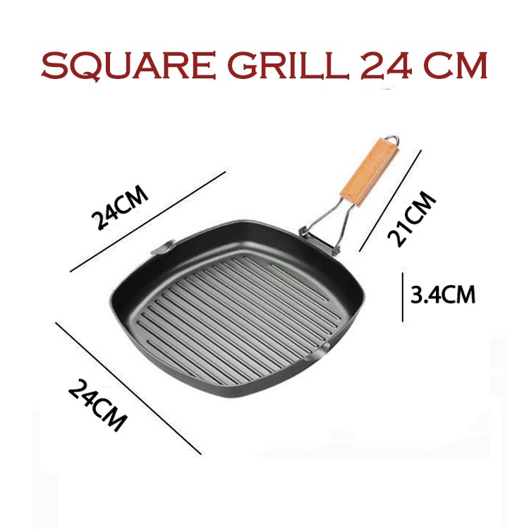 Jual Qme Panci Panggang Bbq Square Grill Pan Panci Bbq Panggangan Steak Anti Lengket Cm Cm