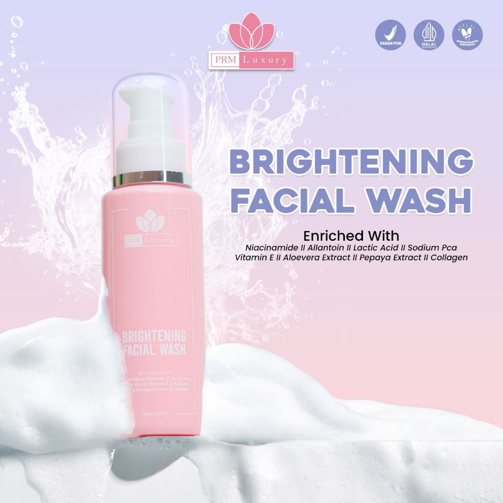 Jual Brightening Glow Facial Wash Prm Luxury Bpom New Packaging Sabun Wajah Sabun Glowing