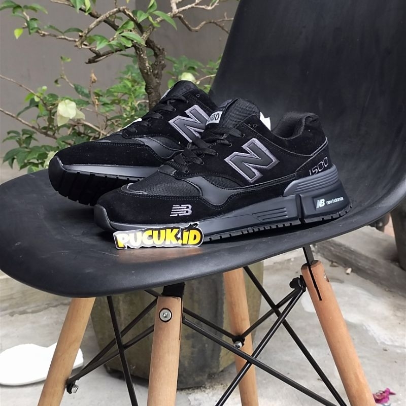 Jual Sepatu Sneakers NB 1500 all Black fullblack Pria Premium Quality Made in Vietnam Shopee Indonesia