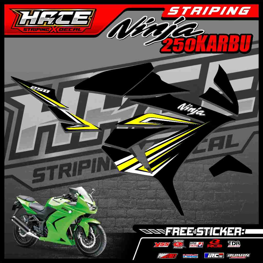 Jual 295 STRIPING STICKER NINJA 250 KARBU - STRIPING STICKER NINJA 250 ...