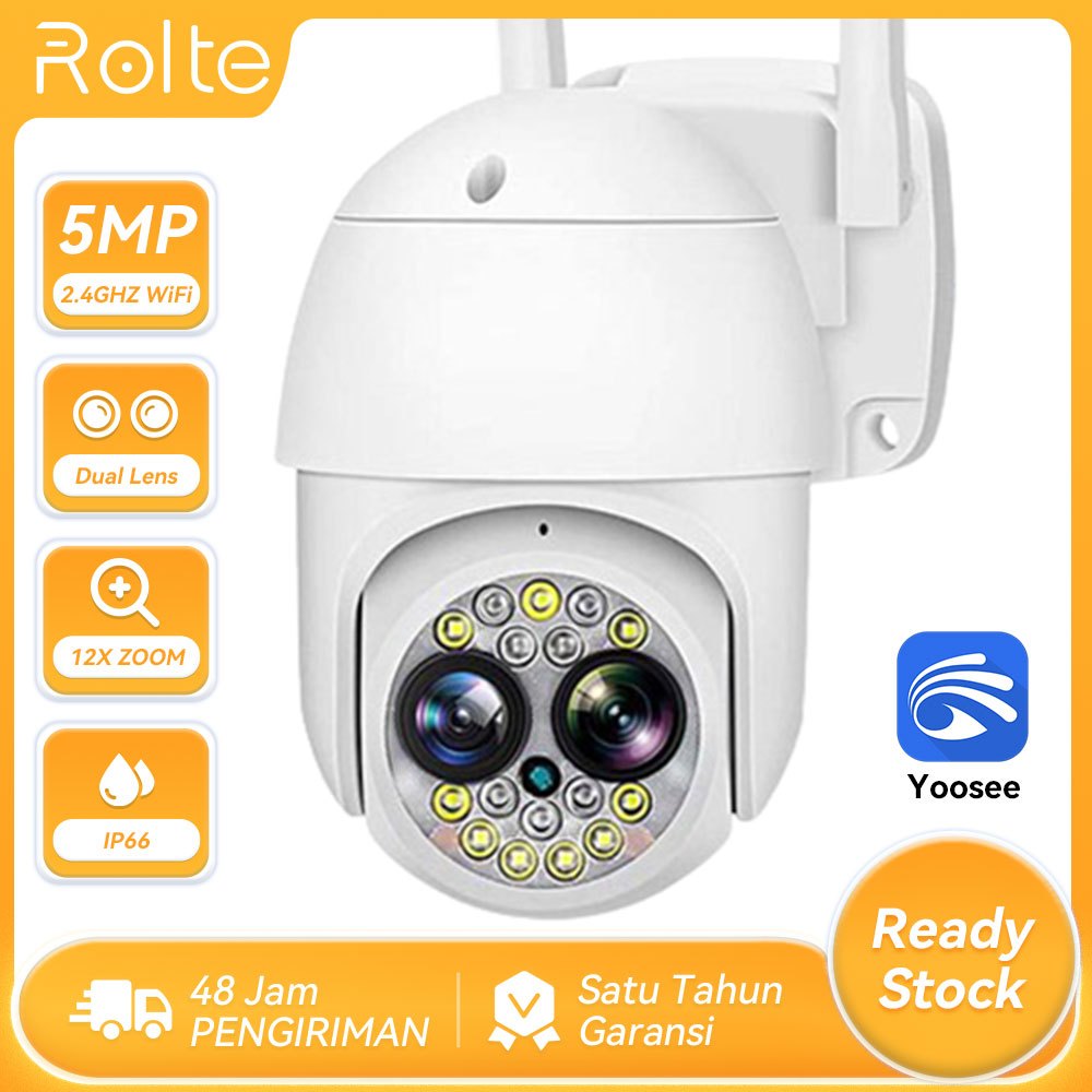 Jual Rolte Yoosee Kamera Wifi Mp Lensa Ganda Cctv Luar Ruangan Ip Tahan Air Penglihatan Malam