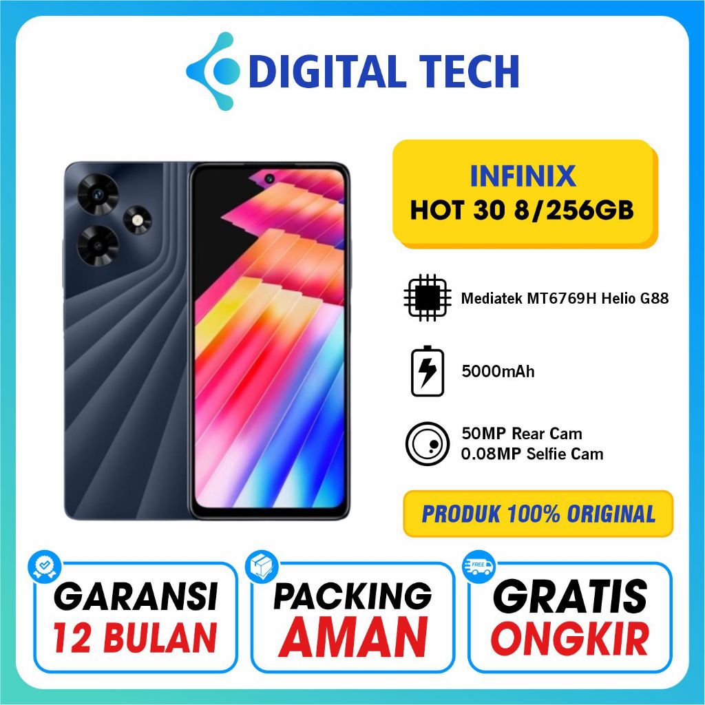 Jual Infinix HOT 30 8/256GB NFC Garansi Resmi 1 Tahun (DTY) | Shopee ...