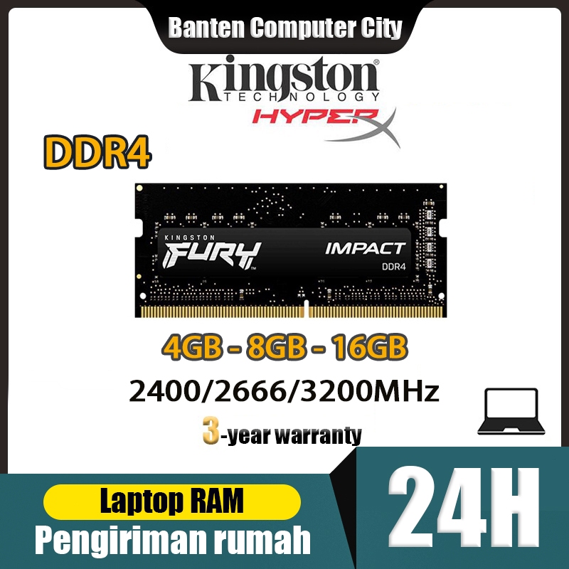 Pengiriman Jakarta Laptop Ram DDR4 4GB 8GB 16GB Kingston Fury