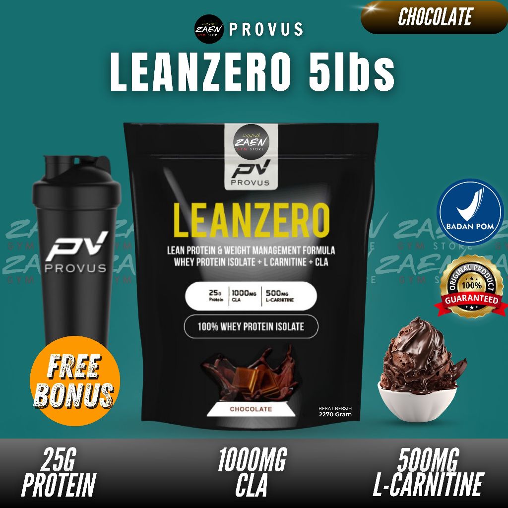 Jual Provus Lean Zero 5 Lbs Whey Protein Isolate Plus Fat Burner CLA ...