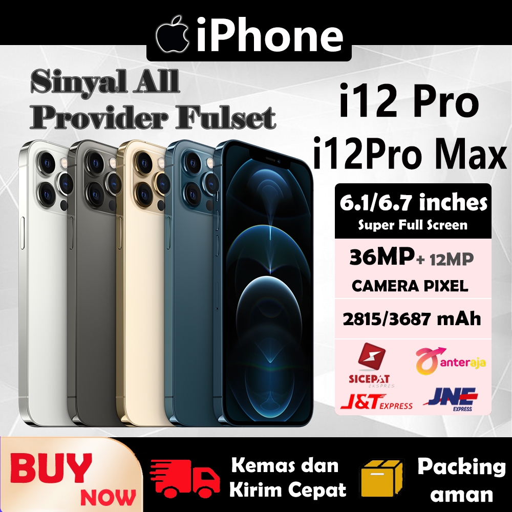 Jual IPhone12 PRO /PRO MAX 128gb Fullset Lcd Original Mulus Second