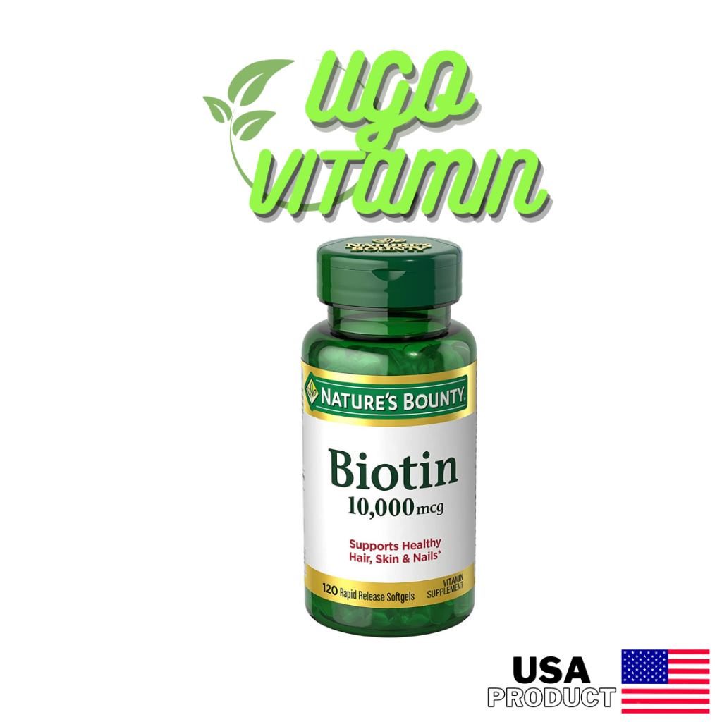 Jual Natures Bounty Biotin 10000 mcg 180 Anti Rontok Vitamin Penumbuh ...
