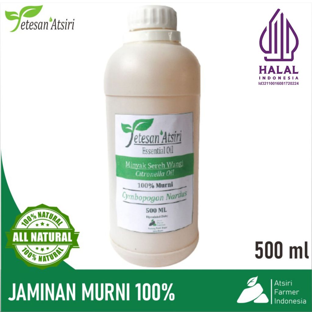 Jual 500ml Minyak Atsiri Minyak Sereh Wangi Murni Citronella Oil Minyak ...