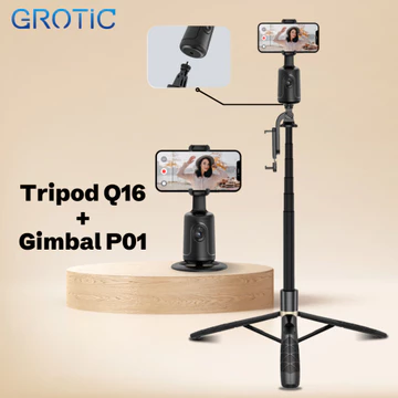 GROTIC Tripod HP Kamera Tongsis Monopod Portable 153cm With Remote Bluetooth And Screw Mount 1