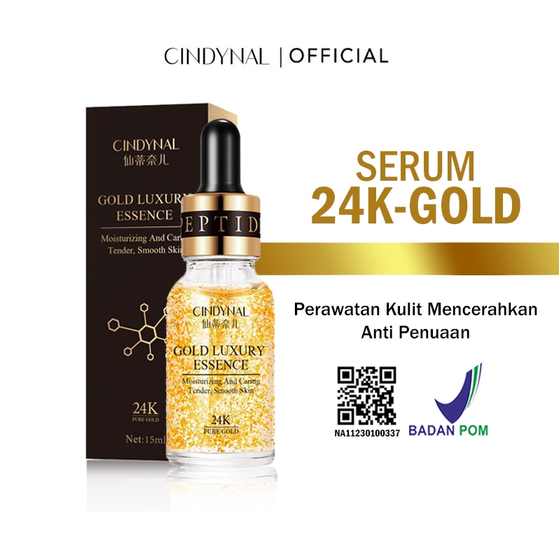 Jual [BPOM] Cindynal Gold Luxury Essence 24K / Serum Wajah Glowing ...