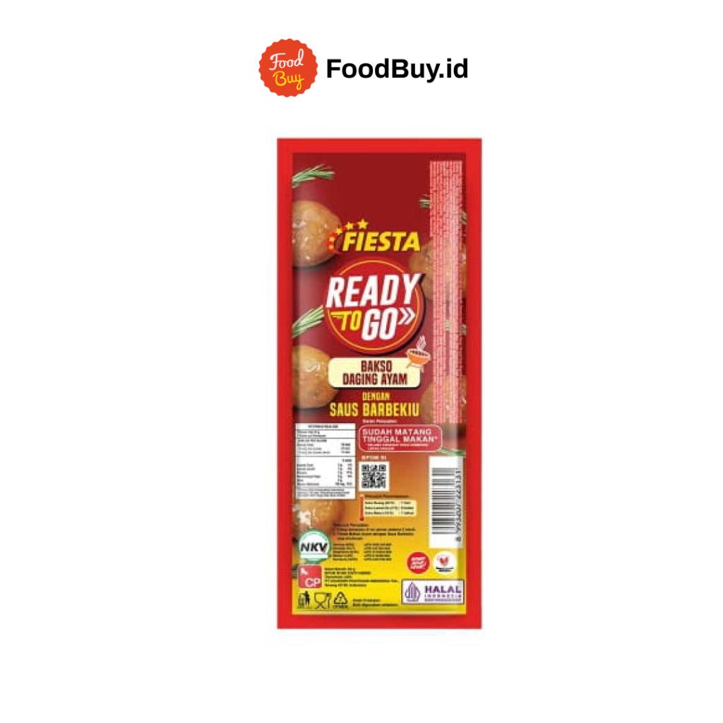 Jual Fiesta Ready To Go Bakso Daging Ayam Saus Barberkiu 60 Gr Shopee