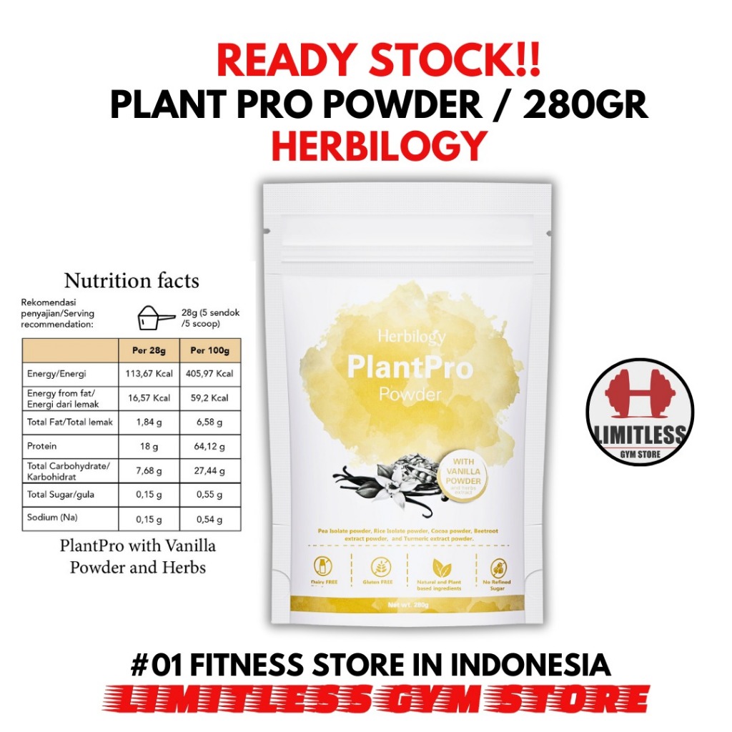 Jual Herbilogy PLANT PRO 280 Grams Vegan Protein with Herbs 280g ...