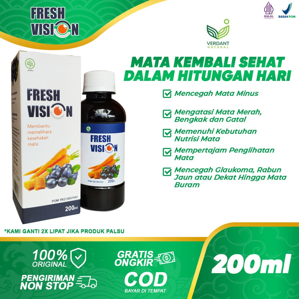 Jual Fresh Vision Vitamin Mata 100% Obati Mata Minus & Rabun Cegah ...