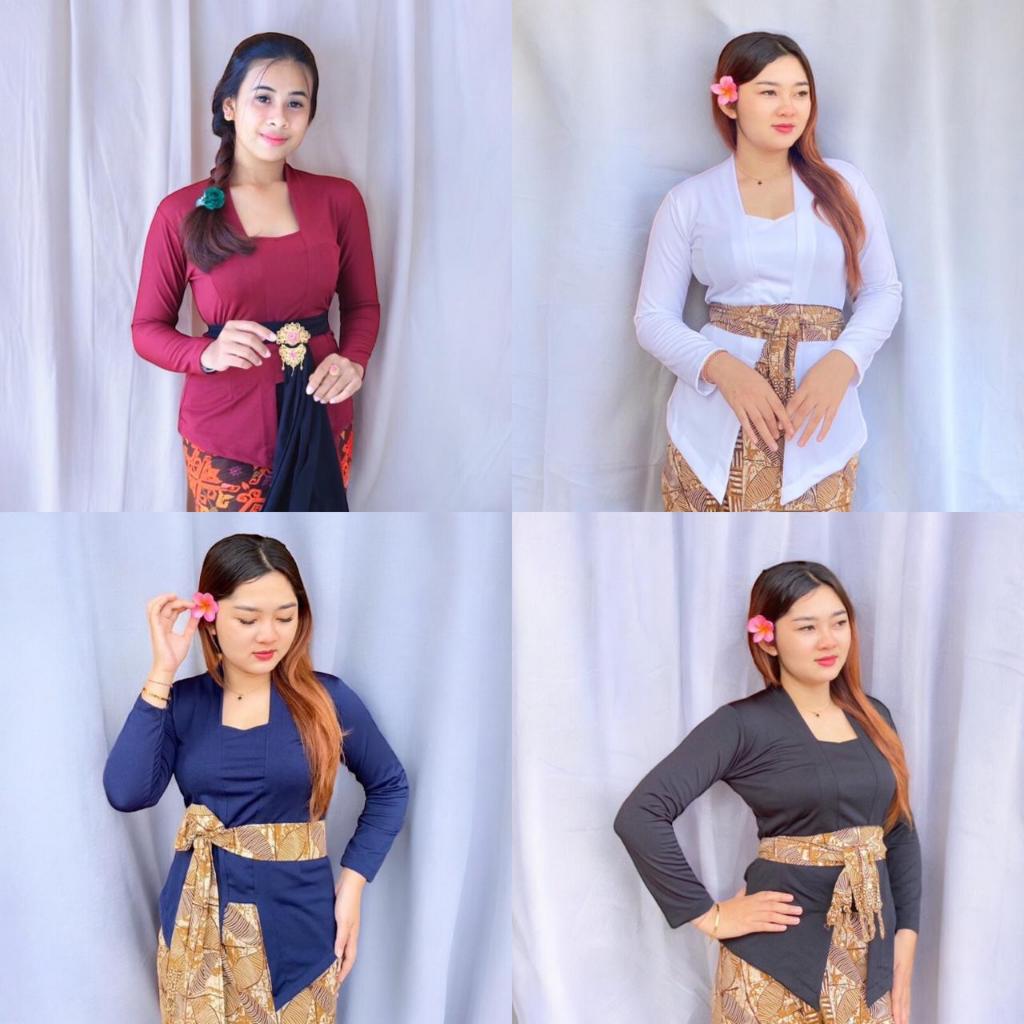 Jual Kebaya Bali Bed Kaos Kutu Baru Strait Atasan Tradisional Lengan  Panjang Melar Atasan Baju Kebaya Bet Kaos Stretch Elastis Tangan 7/8 Baju  Adat Kebaya Wanita Daerah Jawa Sumatra Khas Sunda Betawi