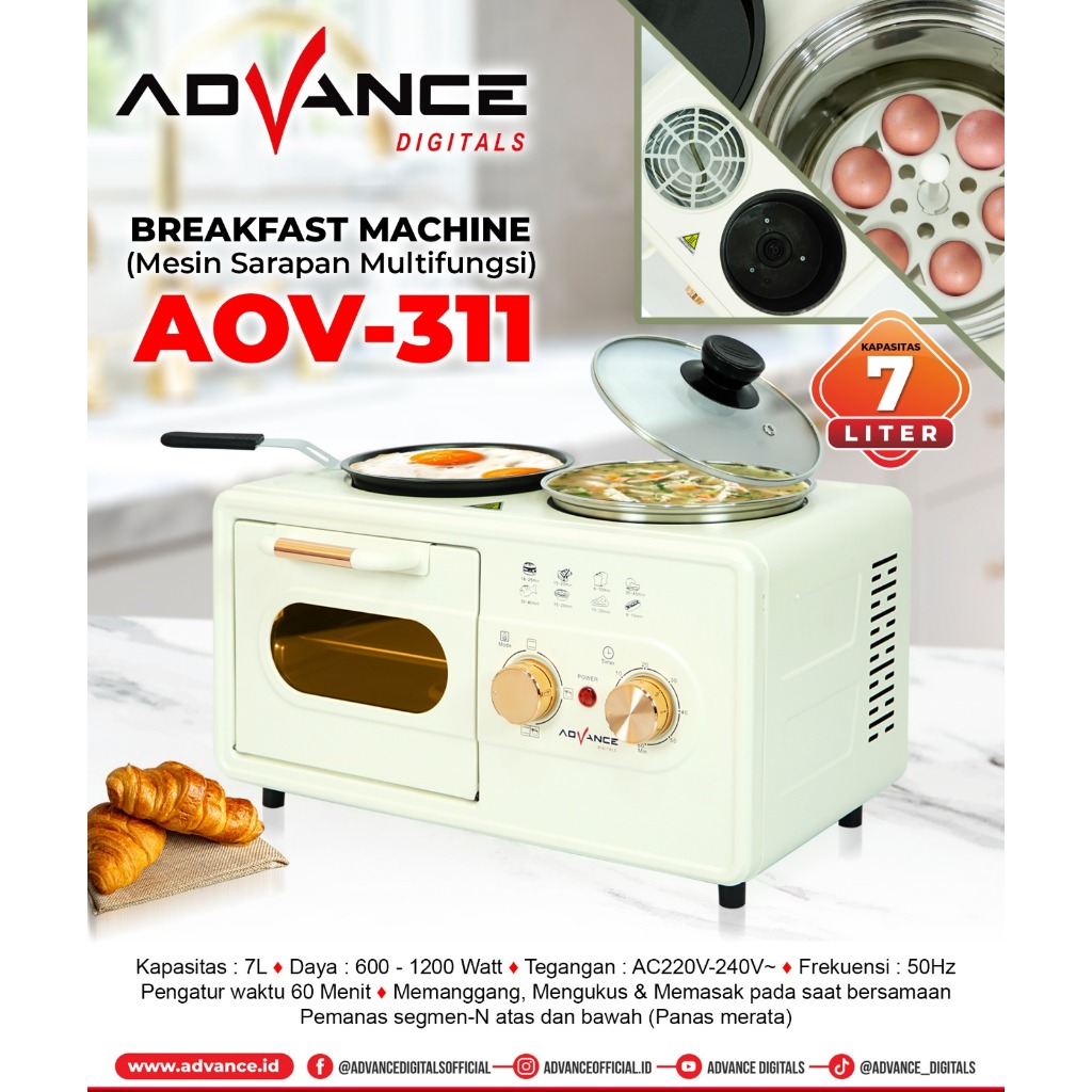 Jual Advance AOV-311 Oven Listrik Low watt - Oven Advance Listrik untuk