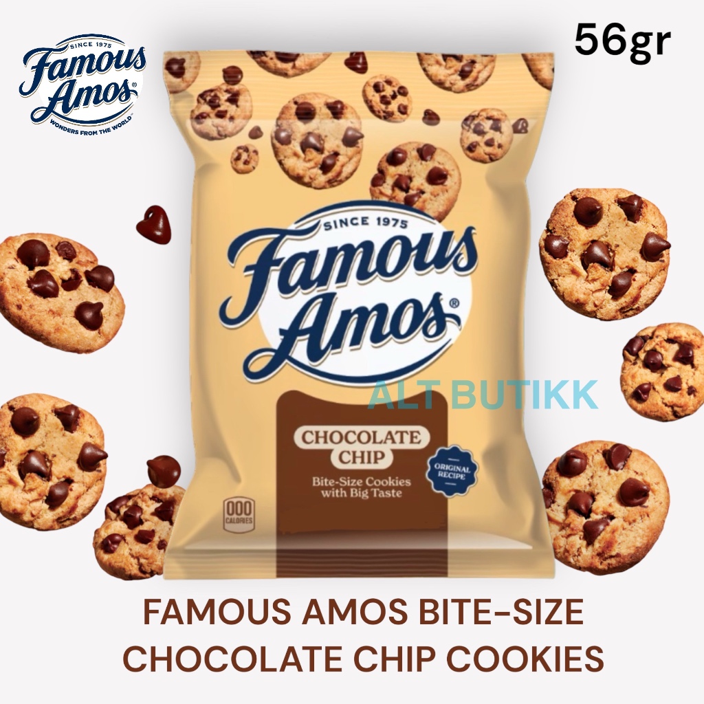 Jual Famous Amos Bite Size Chocolate Chip Cookies 2 Oz 56 Gr Shopee Indonesia