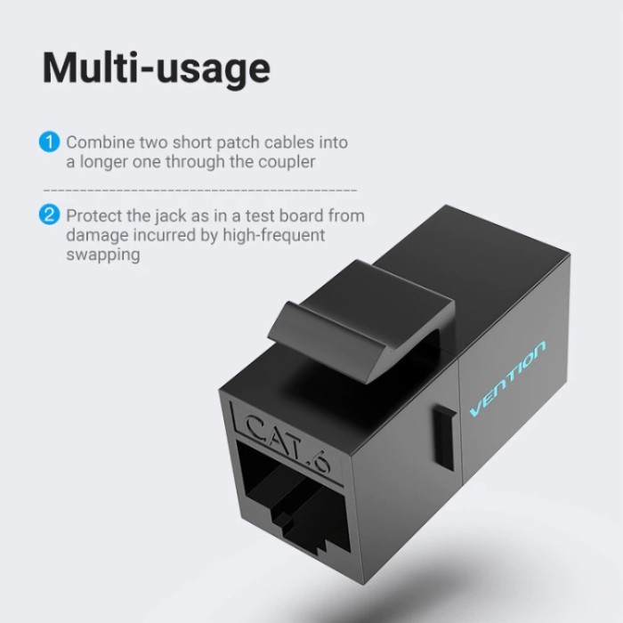 Jual Vention IPG Modular Cat6 Cat5e Barel RJ45 Ethernet Extender ...