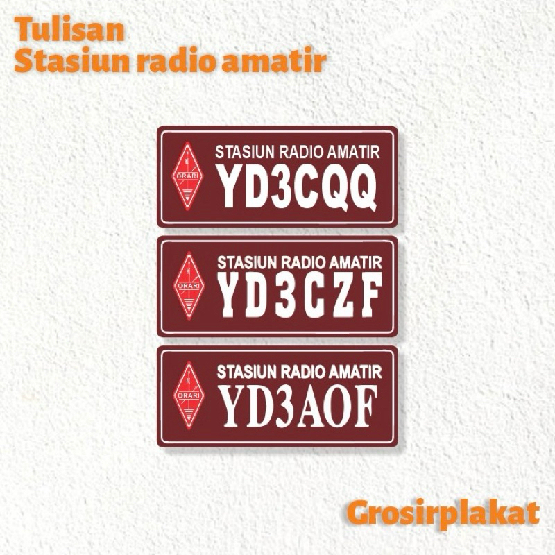 Jual PAPAN CALLSIGN RAPI ORARI - AKRILIK - STANDAR PERMEN | Papan ...