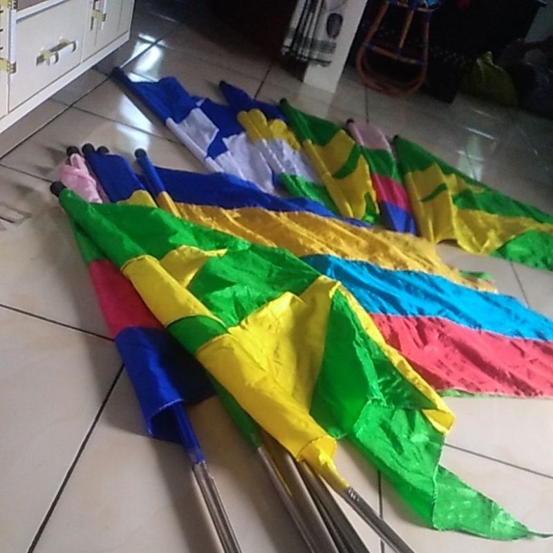 Jual Bendera drum band plus tiang stenlis 120cm. random acak | Shopee ...