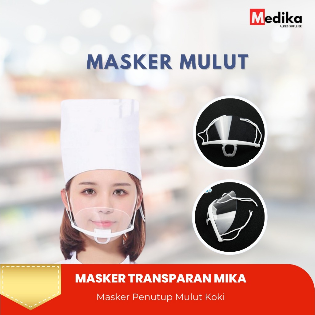 Jual Masker Transparan Plastik Mika Penutup Mulut Koki Dapur Hotel ...